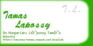 tamas lapossy business card